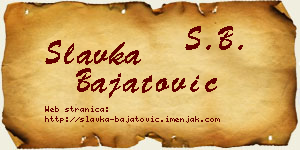 Slavka Bajatović vizit kartica